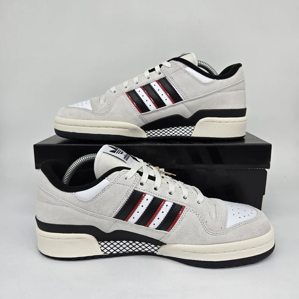 New adidas Forum 84 Low ADV Crystal White Black Scarlet Men's Shoes Size 10 - Picture 6 of 8
